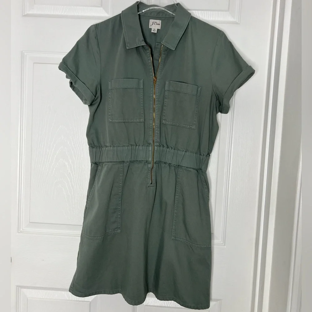 J. Crew Mini Cargo Style Dress Sz 10 - Picture 9 of 11